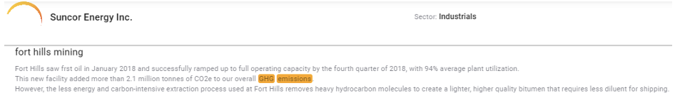 Suncor Energy increased emissions