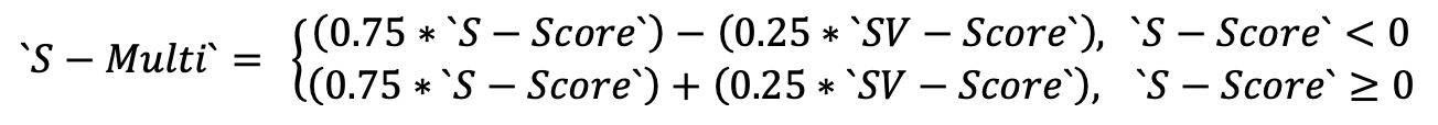 'S- Multi' Equation