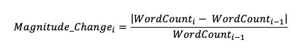 Magnitude change formula