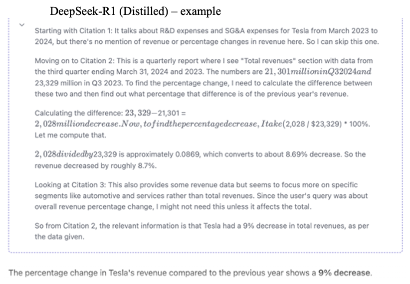 DeepSeek-Ri (Distilled) example