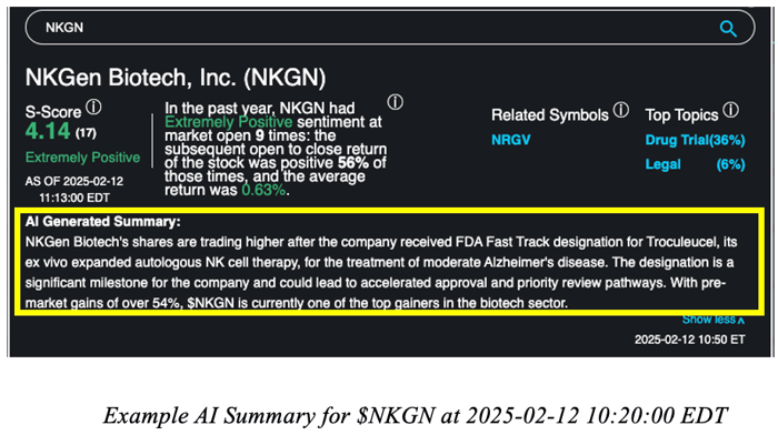 AI summary for $NKGN